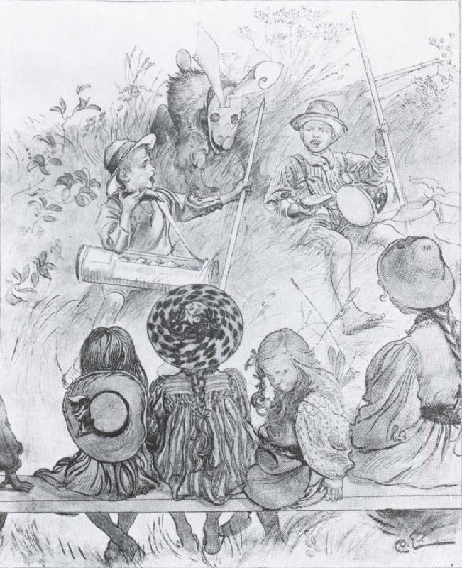 Carl Larsson The Poachers oil painting image
